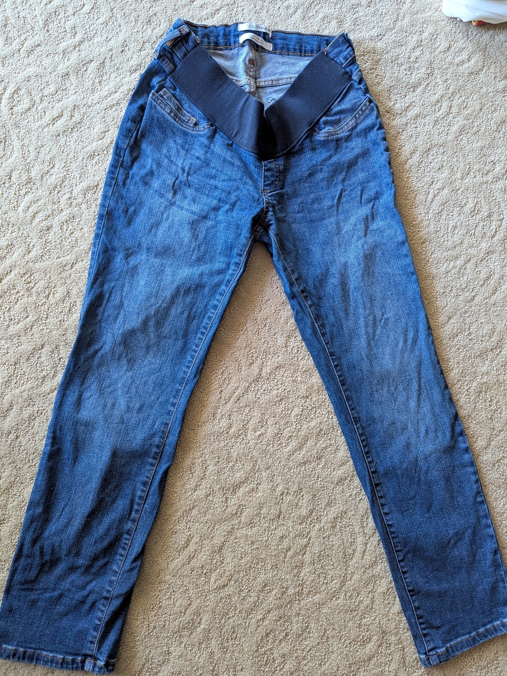 Seraphine Dark Blue Maternity Straight-Leg Jeans